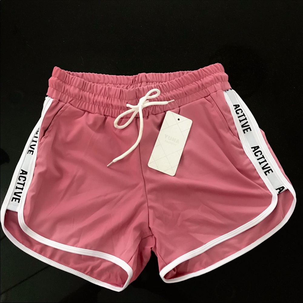 Light Mauve Pink Athletic Shorts